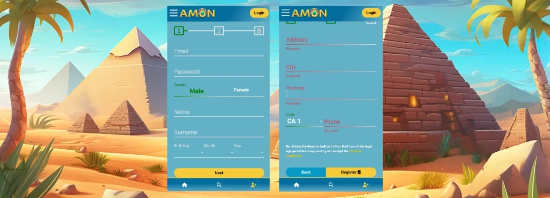 Amon casino registre